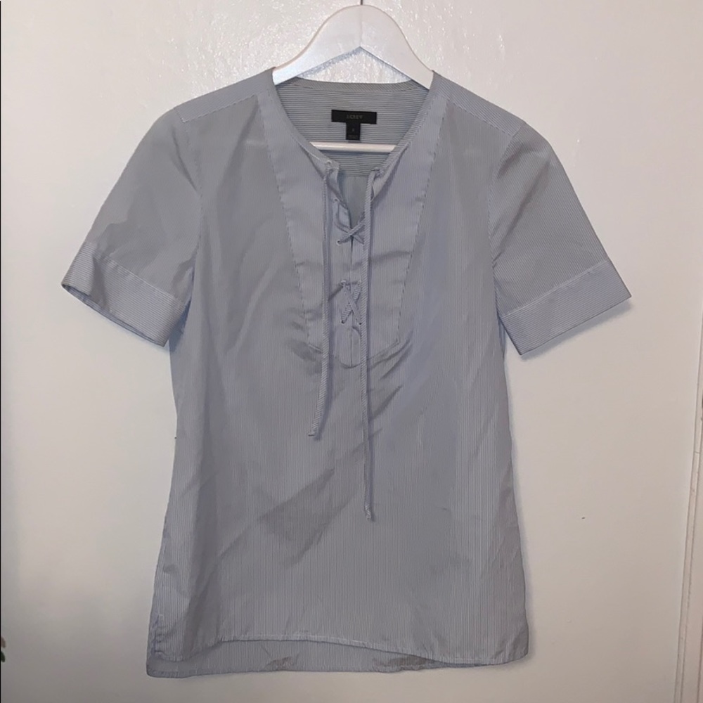JCrew pinstripe blouse